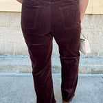 [Dear John] Holly Crushed Velvet Jeans in Shaved Chocolate brown