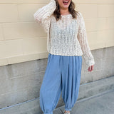 [Dear John] Adela beige loose open knit sweater