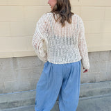 [Dear John] Adela beige loose open knit sweater