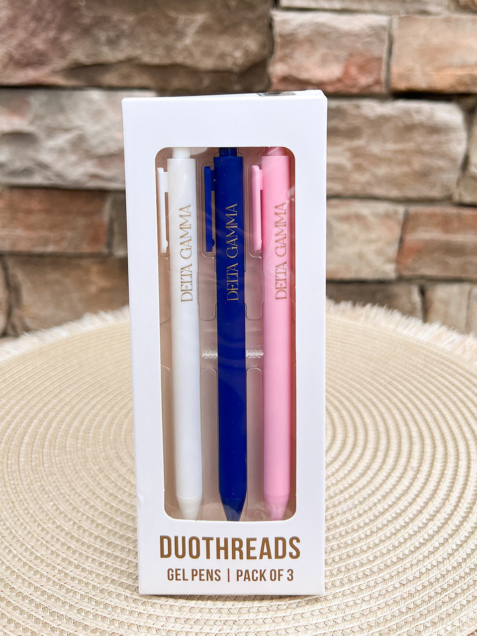 Delta Gamma Sorority 3-Pen Set- The Pink Pineapple 850