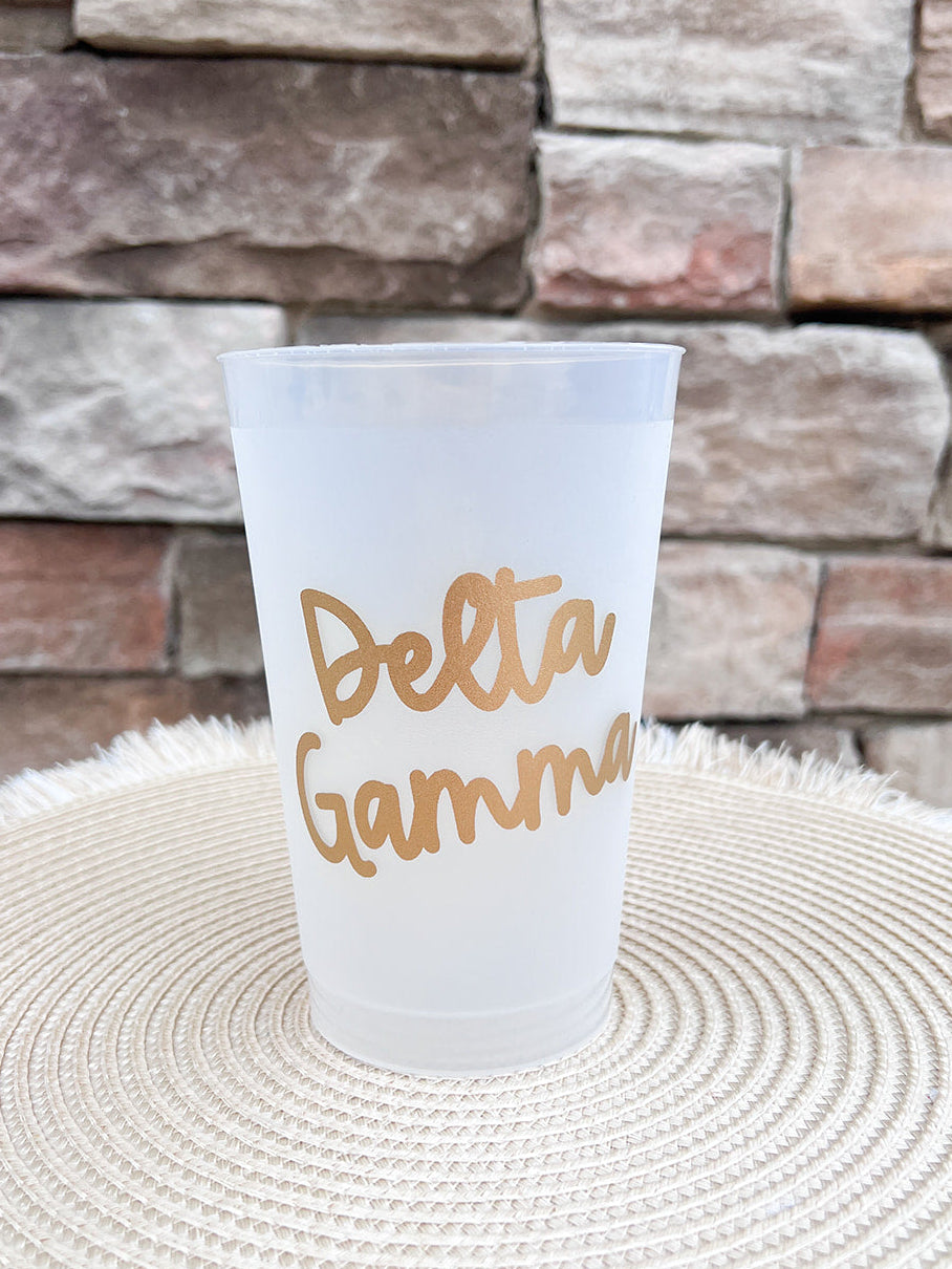 Delta Gamma Stay Golden Stadium Cup (front)- The Pink Pineapple 850
