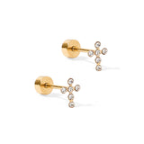 Clara Cross Stud Earrings