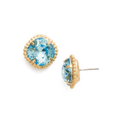 Sorrelli Cushion-Cut Solitaire Stud Earrings - Aquamarine