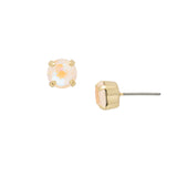 Small gold-tone stud earrings with Ultra White crystals from Sorrelli’s Simple Stud style.