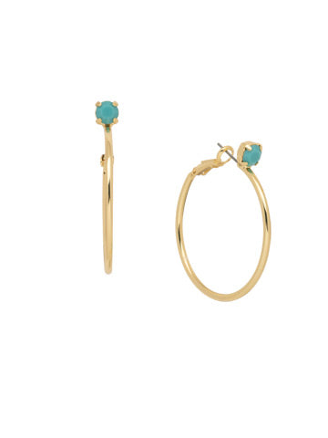 Sorrelli Mini Serafina Hoop Earrings - Turquoise