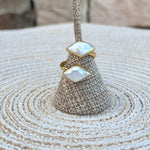 [Easton Elle] Diamond Wrap Ring - Pearl - The Pink Pineapple 850