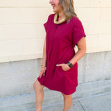 Easy Breeze Cotton Linen Mini Dress