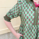 [Mary Square] Eleanor Floral Foulard Vineyard Midi Dress