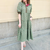 [Mary Square] Eleanor Floral Foulard Vineyard Midi Dress
