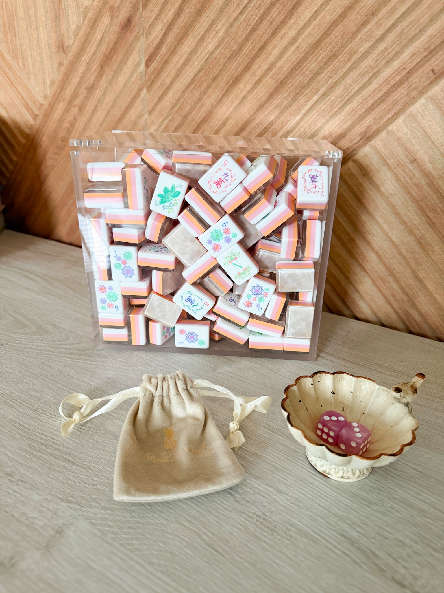 Elegance Mahjong Tile Storage Display Case