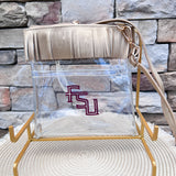 FSU Fringe Crossbody Purse in Gold - The Pink Pineapple 850