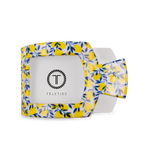  Large Flat Square Hair Clip in Limoncello lemon print