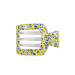Medium Flat Square Hair Clip in Limoncello lemon print 