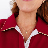 Florida State gold-plated stud earrings and matching adjustable necklace set.