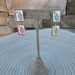 Four Winds Mahjong Tile Drop Earrings - The Pink Pineapple 850