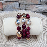 Garnet Glory Bracelet Set - The Pink Pineapple 850
