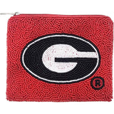 Georgia Bulldogs Red Beaded Pouch