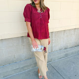 Gingham Straight Leg Pants