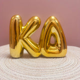 Gold Shelf Bubble Letters | Kappa Delta