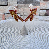 Golden Spear Noles Statement Earrings - The Pink Pineapple 850
