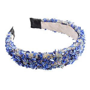 All That Glitters Headband- Blue + Silver