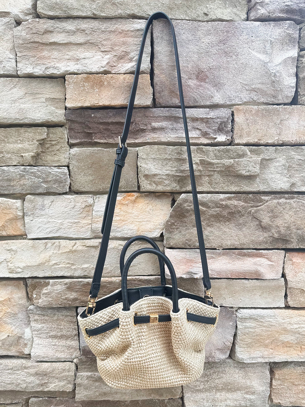 Harper Woven Crossbody Bag - The Pink Pineapple 850