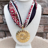 [Hart Designs] Aurora Medallion Scarf Necklace - The Pink Pineapple 850