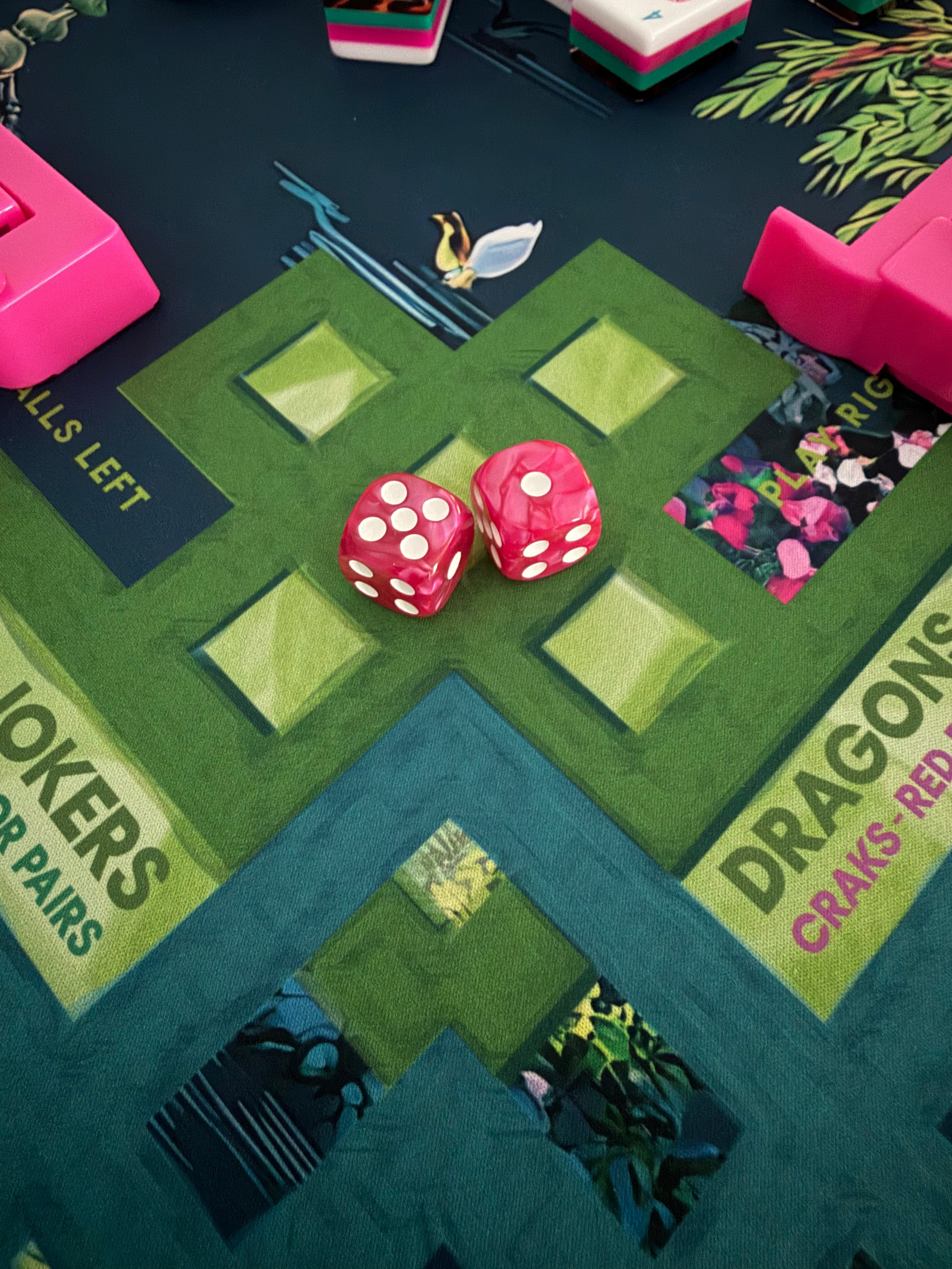 Empress Pink Mahjong Dice