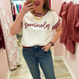 Seminoles Retro Varsity Sweater Top