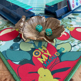 Magnolia Perched Songbird Dice Catchall