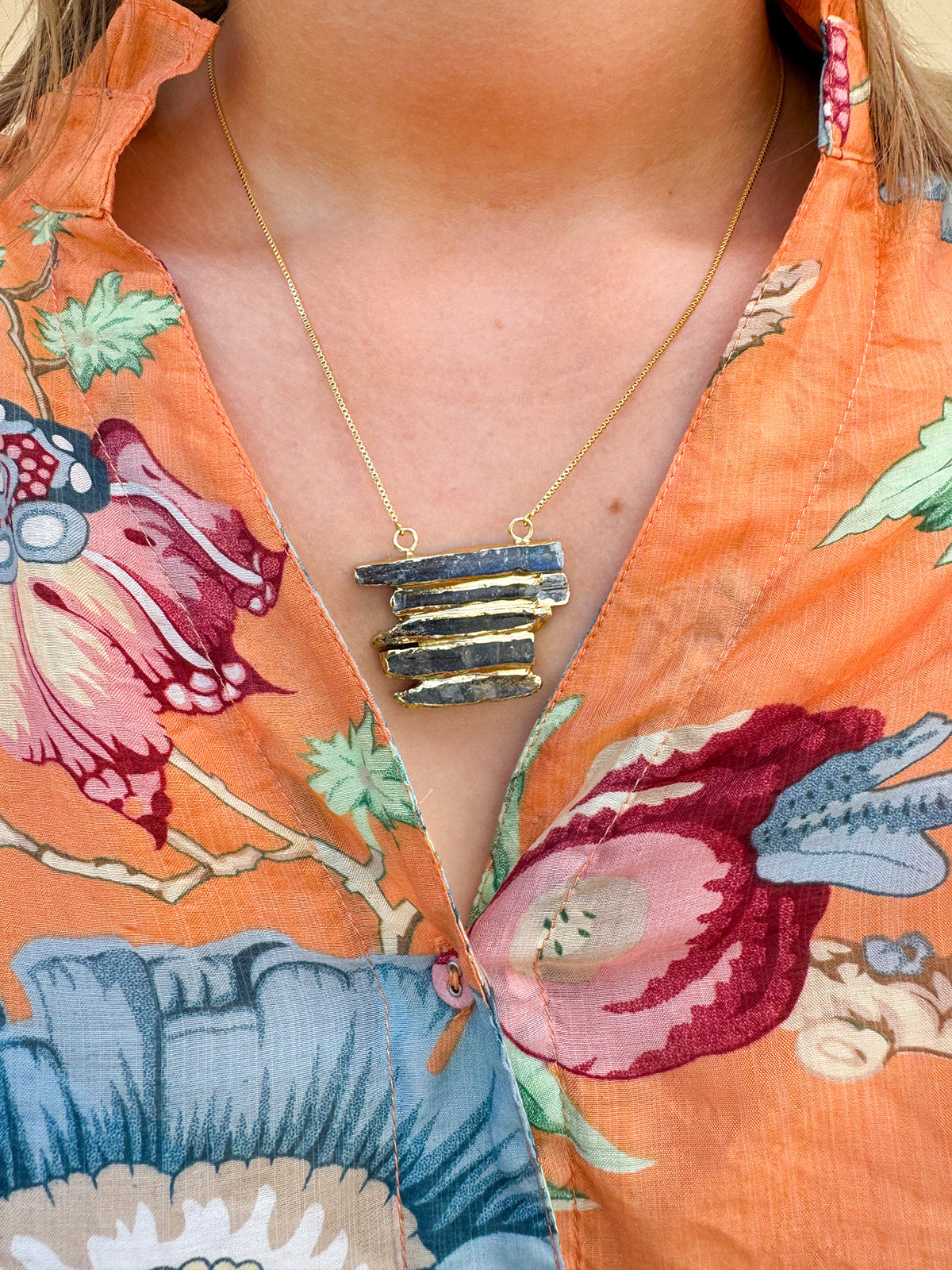 [Easton Elle] Blue Kyanite Slip Necklace