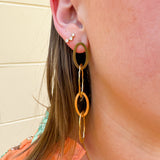 Golden Link Drop Earrings