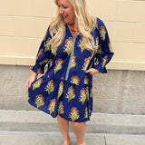 [THML] Fall in Florals Mini Dress