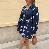 Bonfire Nights Embroidered Mini Dress