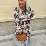 Harvest Bloom Tiered Midi Dress