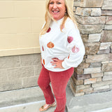 Sarah Sequin Pumpkins Sweatshirt