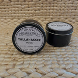 Tallahassee Soy Wax Tin Candle | Front View