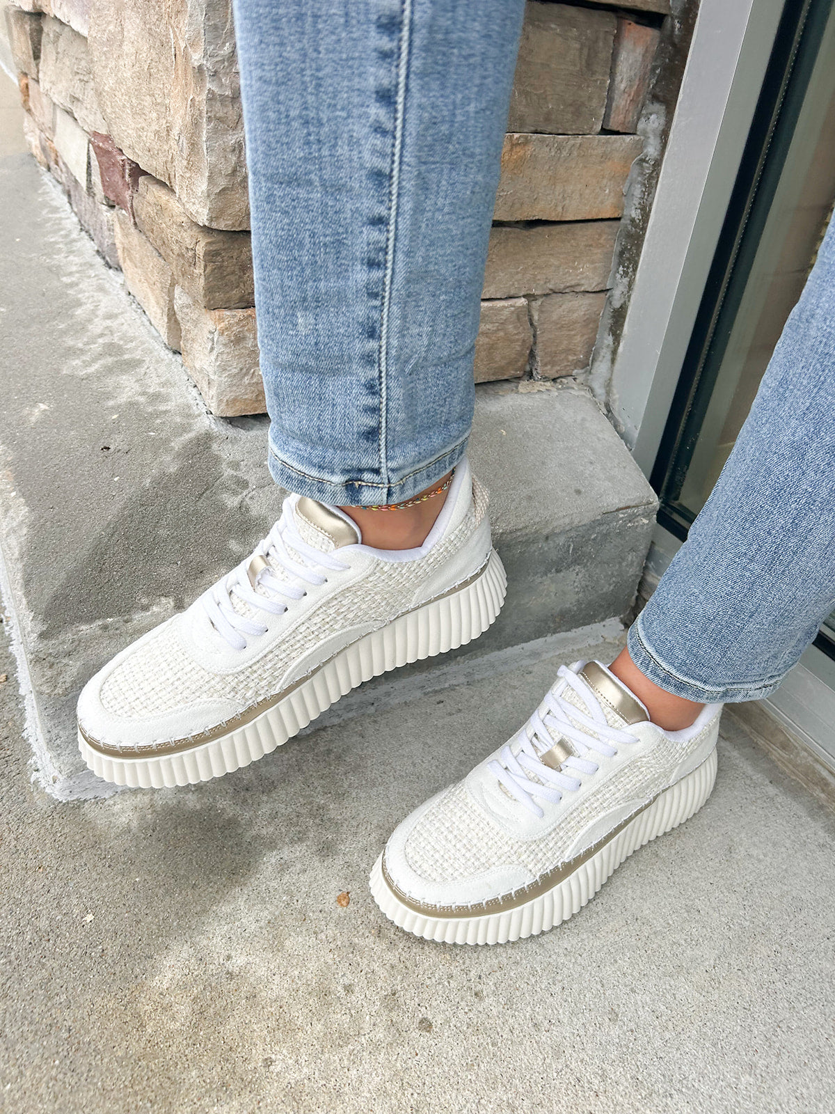 The Cailyn Woven Sneakers | Side View