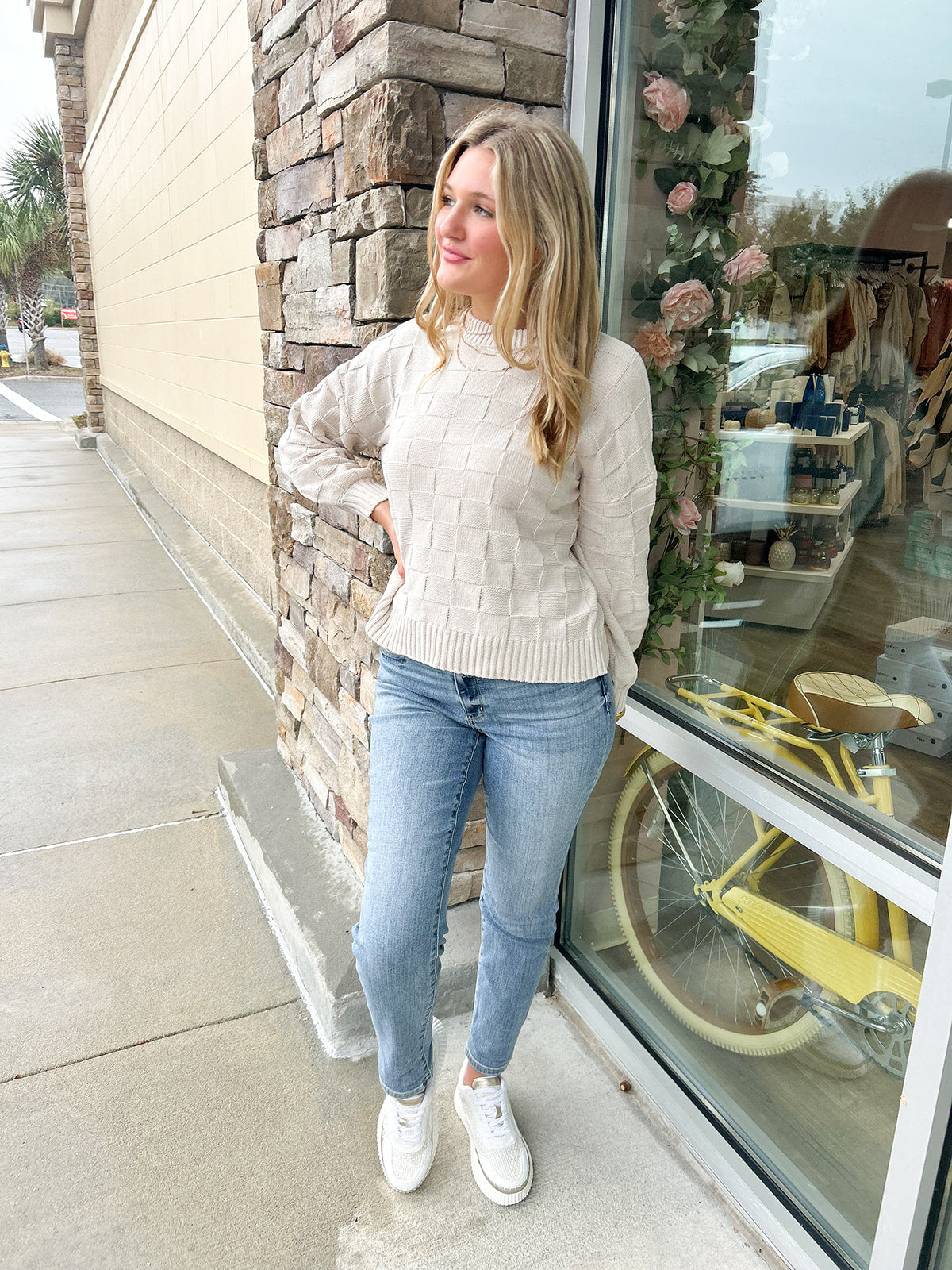 Caffeine Crush Knit Sweater Top | Styled View