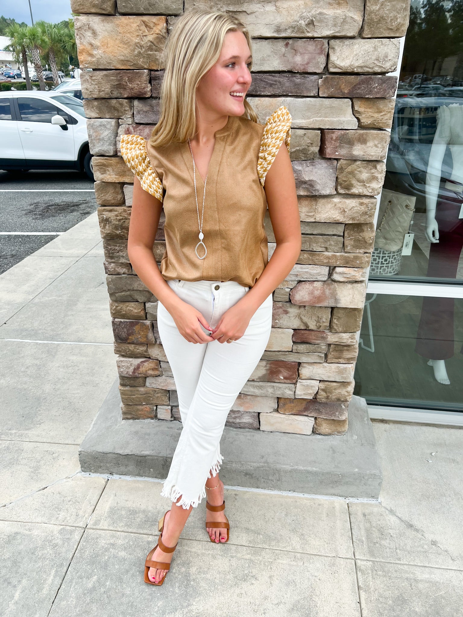 Proper Style Ruffle Sleeve Top | Styled View
