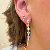 [Sorrelli] Circlette Hoop Earrings in bright gold-tone with shimmering crystals.