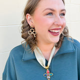 Lacey Bow Drop Earrings