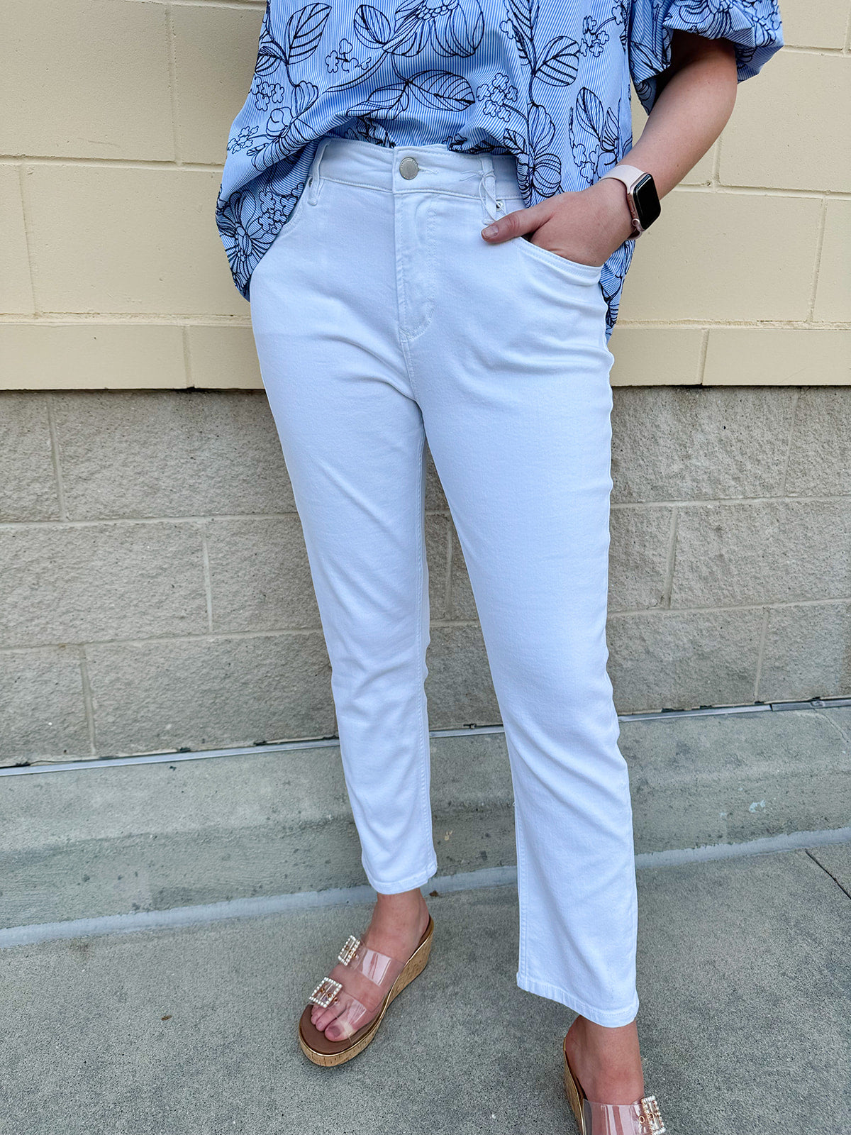 [Dear John] Blaire Midrise White Jeans