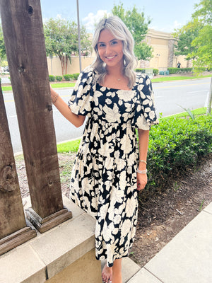 Always There Floral Midi Dress | Front View
