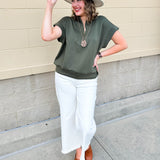 Olive & Gold Half Zip Scuba Vest