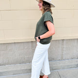 Olive & Gold Half Zip Scuba Vest
