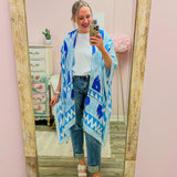 Mykonos Muse Border Print Kimono
