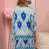 Mykonos Muse Border Print Kimono