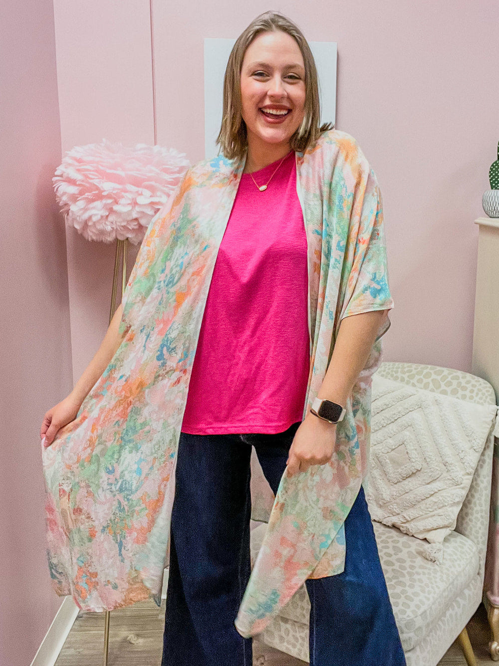 Paradise Palette Jacquard Kimono