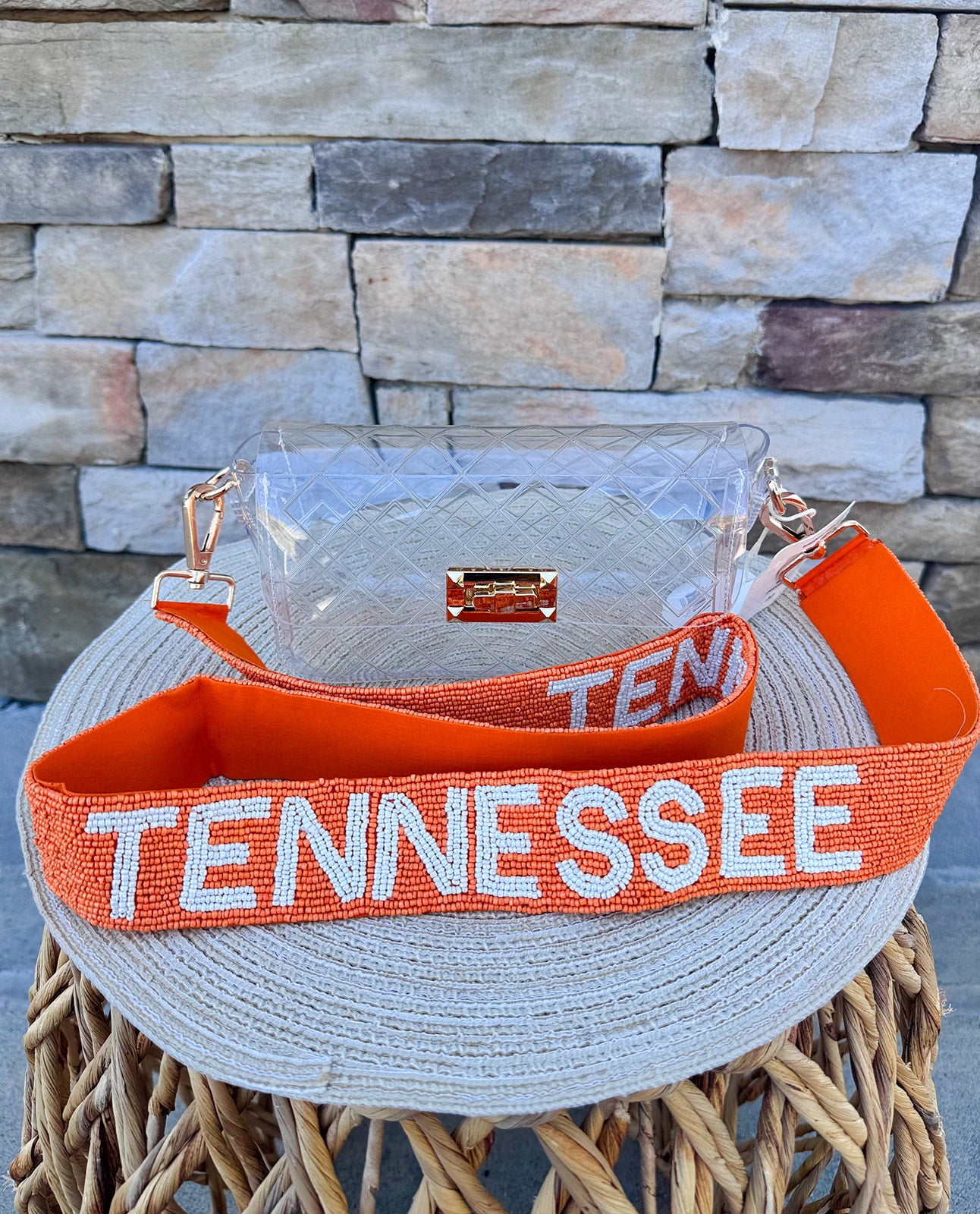 Tennessee Volunteers Beaded Bag Strap - The Pink Pineapple 850